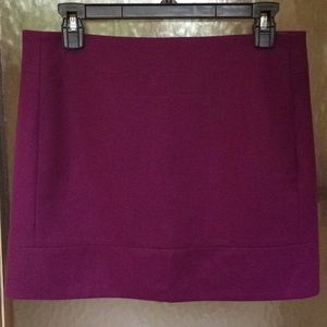 J. Crew Double-Serge Magenta Wool Mini Skirt 4